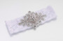 Jewelled Garter White