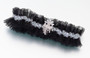 Rhinestone Tulle Garter Black