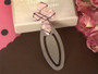 Murano Art Deco Pink And Brown Cross Design Bookmark