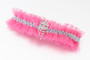 Rhinestone Tulle Garter Hot Pink