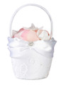 White Lace Flower Basket