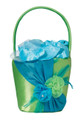 Blue Green Flower Basket