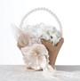 Burlap And Lace Flower Basket