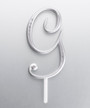 Silver Rhinestone Monogram Letter G
