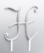 Silver Rhinestone Monogram Letter H