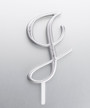 Silver Rhinestone Monogram Letter J