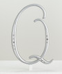 Silver Rhinestone Monogram Letter Q
