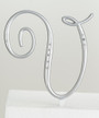 Silver Rhinestone Monogram Letter V