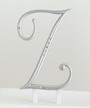 Silver Rhinestone Monogram Letter Z