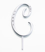 Silver Rhinestone Monogram Large Letter C