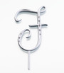 Silver Rhinestone Monogram Large Letter F