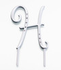 Silver Rhinestone Monogram Large Letter H
