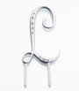 Silver Rhinestone Monogram Large Letter L
