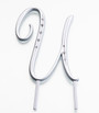 Silver Rhinestone Monogram Large Letter U