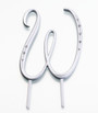 Silver Rhinestone Monogram Large Letter W