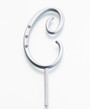 Silver Rhinestone Monogram Small Letter C