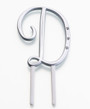Silver Rhinestone Monogram Small Letter D