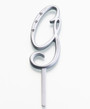 Silver Rhinestone Monogram Small Letter G