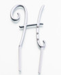 Silver Rhinestone Monogram Small Letter H