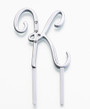 Silver Rhinestone Monogram Small Letter K