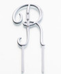 Silver Rhinestone Monogram Small Letter R