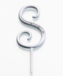 Silver Rhinestone Monogram Small Letter S
