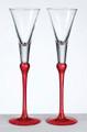 Set of Tall Flutes Red