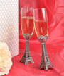 Paris Eiffel Tower Design Champagne Flutes