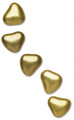 1kg Gold Chocolate Heart Dragees 3cm