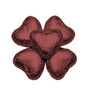 100 Solid Milk Chocolate Hearts Burgundy