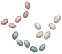 1kg Pearlised Chocolate Dragees Almond Shape Ivory