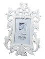 White Scroll Frame 4x6