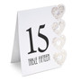Heart Design Table Numbers 115 White