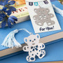 Lovable teddy bear design bookmark Favours from the book lovers collection Blue