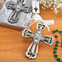 Silver Cross Ornament With Antique Finish
