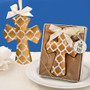 Gold Hampton Link Design Cross Ornament From White Dream