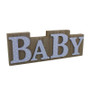 Petit Cheri' MDF Plaque Wood And Blue Polka Lettering Baby