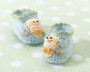 Blue Owl Booties 0-6 Months