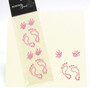 Gem Borders Baby Girl Hand And Foot Prints