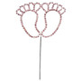 Pink Diamante Baby Feet Cake Pick