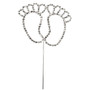Clear Diamante Baby Feet Cake Pick
