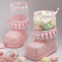 Pink Baby Bootie Mesh Bags