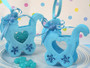Adorable Blue Baby Carriage Bag Holder