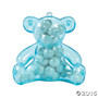 Plastic Blue Teddy Bear Containers