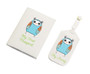 Blue Owl Luggage Tag And Passport Cover Set