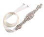 Rhinestone Flower Bridal Belt Ivory