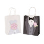 12 x Medium Bride And Groom Craft Bags