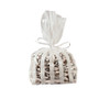 12 x White Striped Cellophane Bags