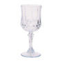 12 x Clear Patterned Wine Glasses