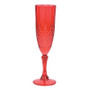 12 x Red Patterned Champagne Flutes